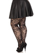 Plus Chantilly Floral Lace Tights