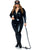 Plus Wet Look Faux Leather Zipper Front Catsuit