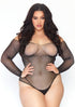 Plus Falling 4 U Rhinestone Bodysuit