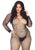 Plus Please Me Rhinestone Bodystocking