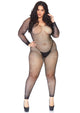 Plus Please Me Rhinestone Bodystocking