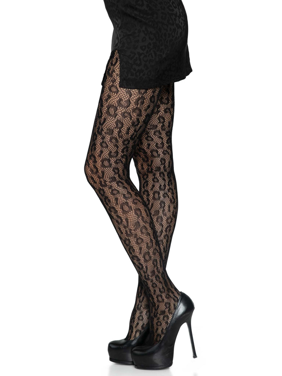 Leg Avenue Women's Leopard Print Opaque Tights, Black, Black : Leg Avenue:  : Clothing, Shoes & Accessories