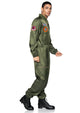 Men's Top Gun Costume Parachute Flight Suit