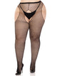 Harley Plus Fishnet Suspender Hose