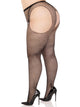 Harley Plus Fishnet Suspender Hose