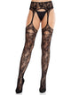 Bloom Net Garter Belt Stockings