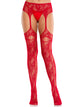 Bloom Net Garter Belt Stockings