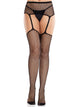 Sinful Fishnet Garter Belt Stockings