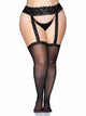 Shawn Plus Garter Belt Stockings