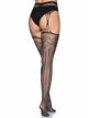 Deco Net Stockings with Attached Garter Belt