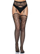 Deco Net Stockings with Attached Garter Belt