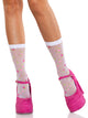 Rosette Sheer Crew Socks