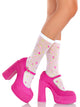 Rosette Sheer Crew Socks