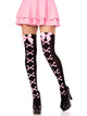 Crossbone Opaque Thigh Highs
