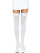 Kay Plus Satin Bow Thigh Highs