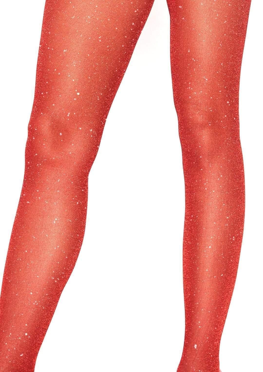 Glittery Pantyhose Tights Red Leg Avenue, 7130