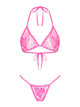 All Heart Fishnet Bikini Set