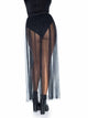 Multi Slit Sheer Full Length Maxi Skirt