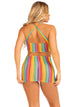 Technicolor Dream Rainbow Mini Dress