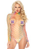 Taste The Rainbow Fishnet Bodysuit