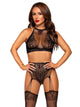 Stay Awhile Crop Top and Crotchless Panty Set