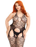 Love Hangover Heart Plus Net Bodystocking