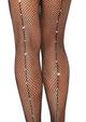 Astrid Rhinestone Backseam Fishnet Tights