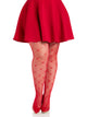Plus Valentina Heart Net Tights