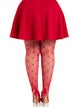 Plus Valentina Heart Net Tights