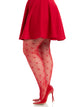 Plus Valentina Heart Net Tights