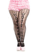 Plus Sweetheart Striped Tights