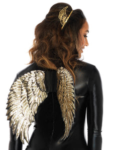 Gold Sequin Angel Goddess Wings