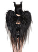 Dark Enchantress Chiffon Wings & Horn Headband