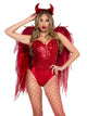 Devil Ombre Chiffon Wings & Horn Headband