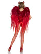 Devil Ombre Chiffon Wings & Horn Headband