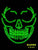 Glow in the Dark Skull Face Jewels Sticker