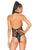 Fishnet Plunging X-Strap Teddy