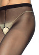 Plus Mercedes Sheer Crotchless Pantyhose