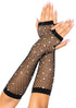 Rhinestone Fishnet Arm Warmers