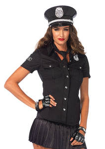 Police Shirt with Badge Accents and Tie