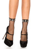 Rhinestone Jeweled Fishnet Anklet Socks