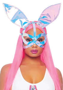 Holographic Bunny Ear Mask