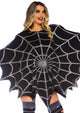 Gothic Glitter Spider Web Costume Poncho