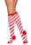 Krystal Candy Cane Knee Socks