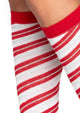 Krystal Candy Cane Knee Socks