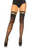 Sheer Halftone Striped Thigh Highs