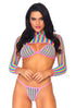 Rainbow Dreams Fishnet Bikini Set