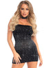 2Pc. Rhinestone Tube Dress & Choker