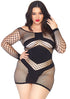 Take Charge Plus Fishnet Dress