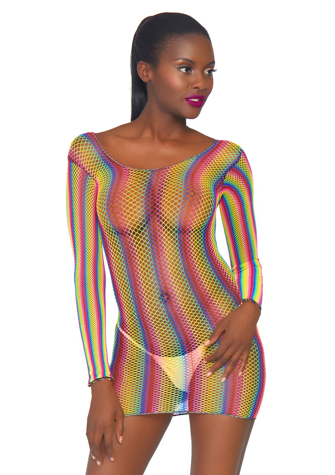 Not Sorry Rainbow Net Dress – Leg Avenue Canada